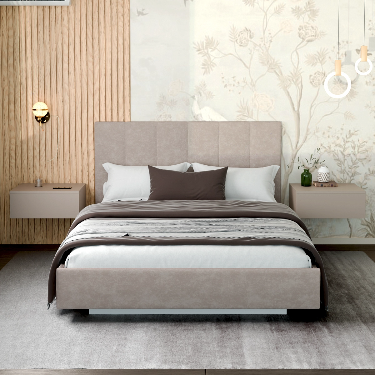 Тумба подвесная прикроватная Рэя Кашемир